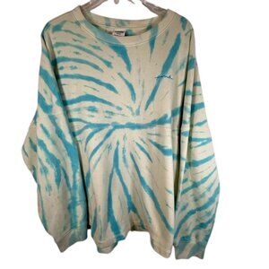 Victoria Secret Pink Tie Dyed Oversized Sweatshirt  Turquoise- Womens Size M